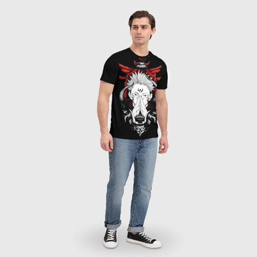 Мужская футболка 3D с принтом Заклинание Итадори сукуна, вид сбоку #3