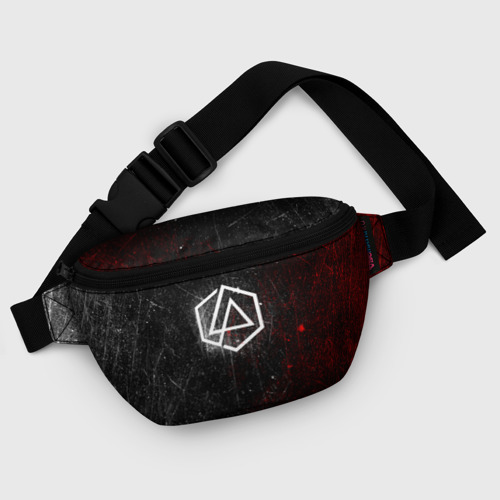 Поясная сумка 3D с принтом Linkin Park Logo | Линкин Парк, фото #5