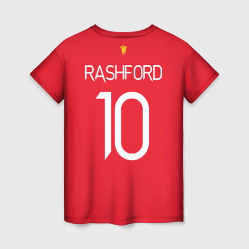 Женская футболка 3D с принтом Маркус Рашфорд, Манчестер Юнайтед, вид сзади #1