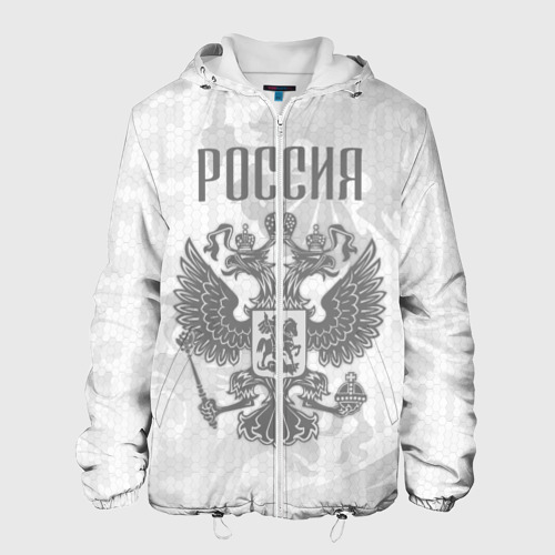 Мужская куртка 3D с принтом Герб России арт, вид спереди #2