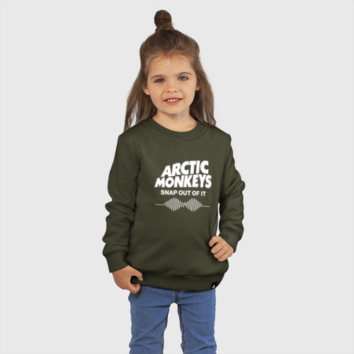 Детский свитшот хлопок с принтом Arctic Monkeys, группа, фото на моделе #1