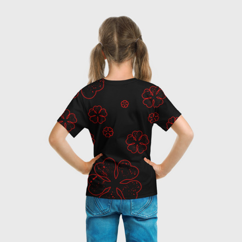 Детская футболка 3D с принтом Чёрный клевер: Black clover, вид сзади #2