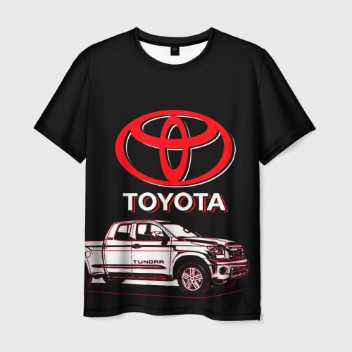 Мужская футболка 3D с принтом Tundra - Toyota, вид спереди #2