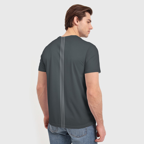 Мужская футболка 3D с принтом Герб Российской Федерации, вид сзади #2