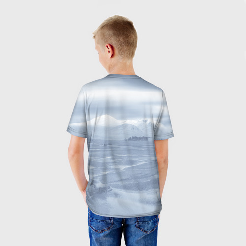 Детская 3D футболка с принтом Оротукан | Без текста, вид сзади #2