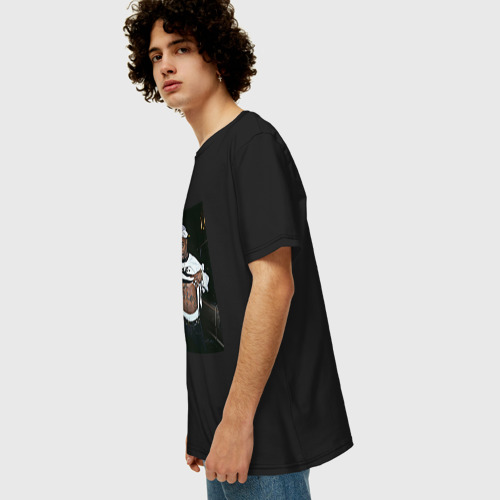 Мужская футболка хлопок Oversize с принтом Legends Never Die 2Pac, вид сбоку #3