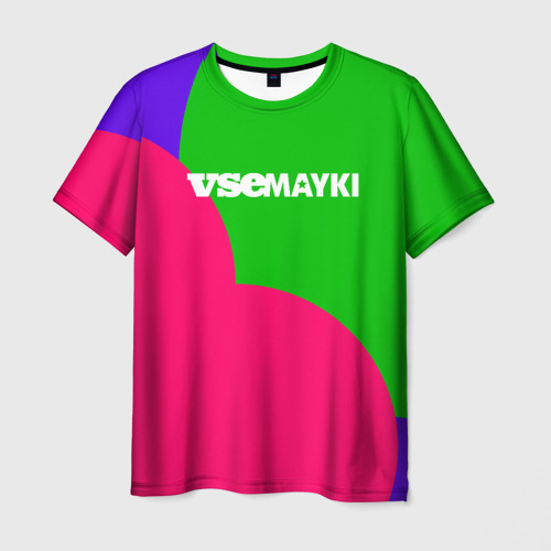 Мужская футболка 3D с принтом VseMayki Logo, вид спереди #2