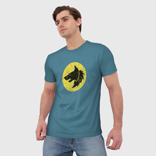 Мужская футболка 3D с принтом Космические Волки цвет легиона 6, фото на моделе #1