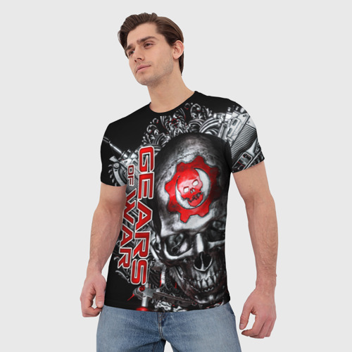 Мужская футболка 3D с принтом Gears of War Gears 5, фото на моделе #1