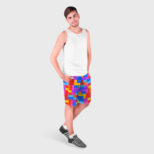 Мужские шорты 3D с принтом Лего-го, фото на моделе #1