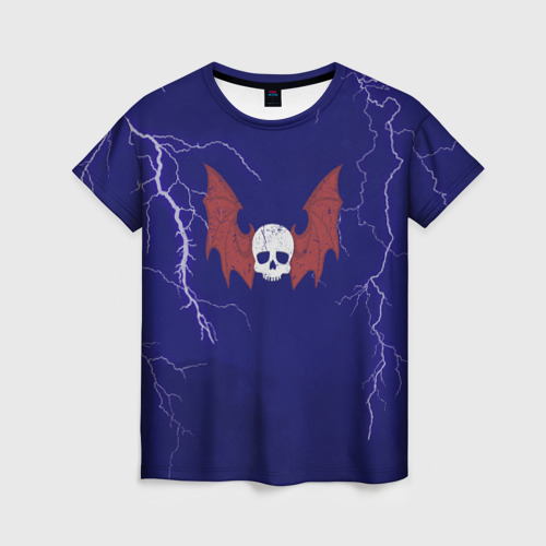 Женская футболка 3D с принтом Повелители ночи до Ереси (цвет легиона), вид спереди #2