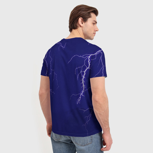 Мужская 3D футболка с принтом Повелители ночи до Ереси (цвет легиона), вид сзади #2