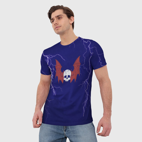 Мужская 3D футболка с принтом Повелители ночи до Ереси (цвет легиона), фото на моделе #1