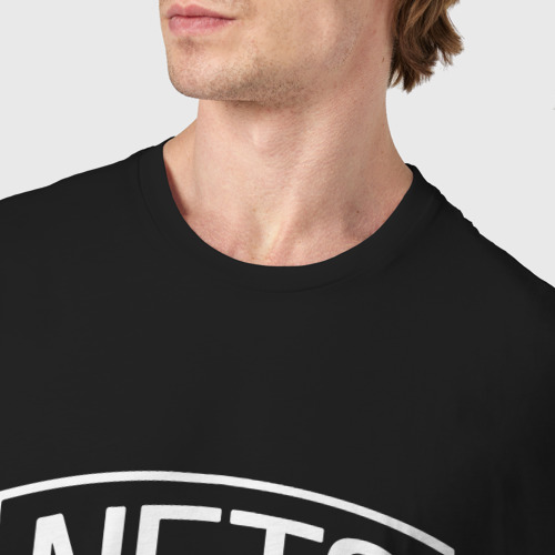 Мужская футболка хлопок с принтом Бруклин Нетс логотип, фото #4