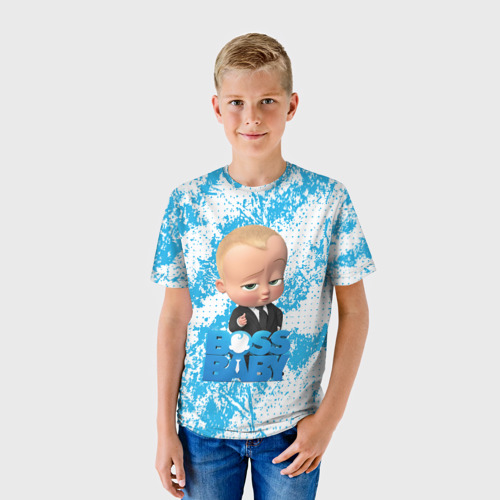 Детская футболка 3D с принтом Босс Молокосос Boss Baby, фото на моделе #1