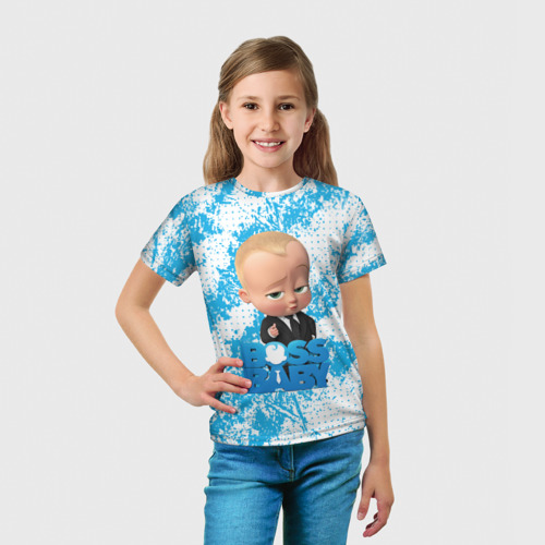 Детская футболка 3D с принтом Босс Молокосос Boss Baby, вид сбоку #3