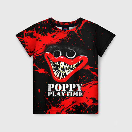 Детская 3D футболка с принтом ХАГГИ ВАГГИ ( Poppy Playtime), вид спереди #2