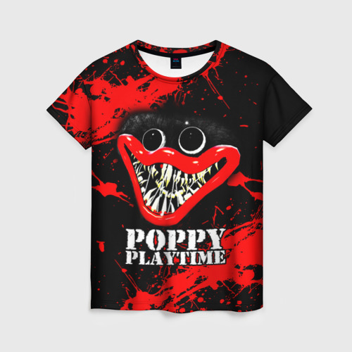Женская футболка 3D с принтом ХАГГИ ВАГГИ ( Poppy Playtime), вид спереди #2