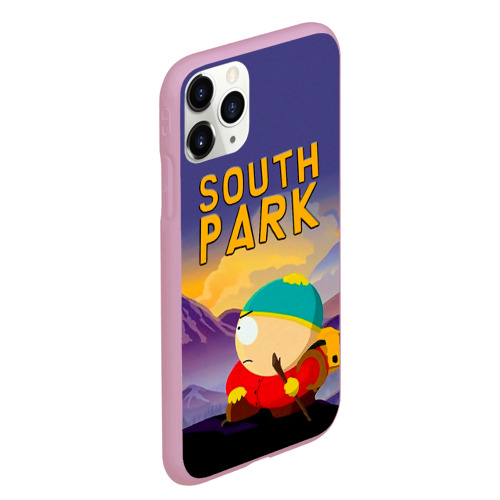 Чехол для iPhone 11 Pro Max матовый с принтом Эпичный Картман в горах Южный Парк, вид сбоку #3