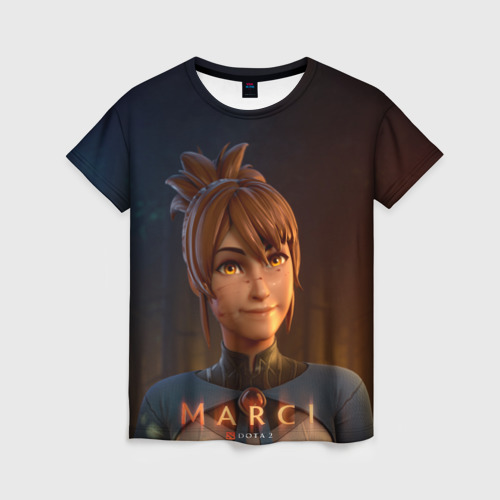 Женская футболка 3D с принтом Милаха Марси, вид спереди #2
