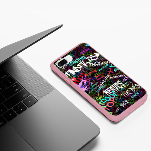 Чехол для iPhone 7Plus/8 Plus матовый с принтом Neon graffiti | Smile, фото #5