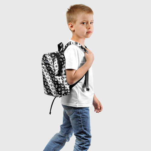 Детский рюкзак 3D с принтом Следы от Лап, вид сзади #1