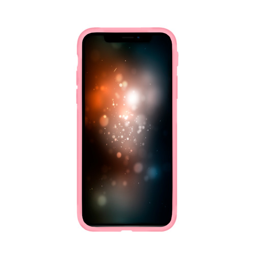 Чехол для iPhone X матовый с принтом CHERNOBYLlite на чёрном фоне, фото на моделе #1
