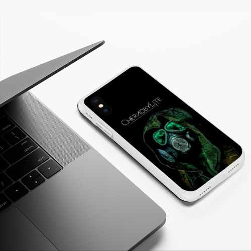 Чехол для iPhone XS Max матовый с принтом CHERNOBYLlite на чёрном фоне, фото #5