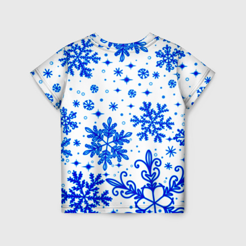 Детская футболка 3D с принтом Белая Зима, вид сзади #1