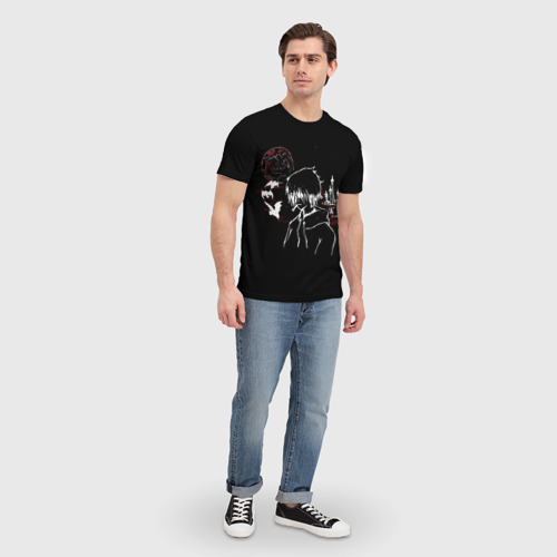 Мужская 3D футболка с принтом Ищи Меня На Луне | Фараон, вид сбоку #3