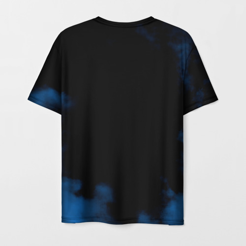 Мужская футболка 3D с принтом Sabaton синий дым, вид сзади #1