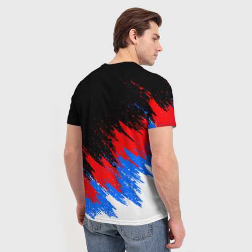 Мужская футболка 3D с принтом Ride or Die Russia extreme, вид сзади #2