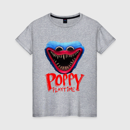 Женская футболка с принтом Poppy Playtime Монстр, вид спереди #2