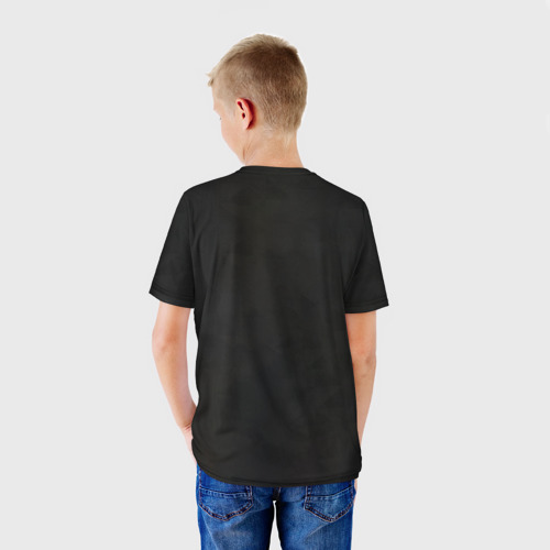 Детская футболка 3D с принтом Хабиб Нурмагомедов с орлом, вид сзади #2