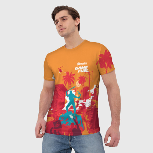 Мужская 3D футболка с принтом Революционер! ADRENALINE GAME FUEL, фото на моделе #1