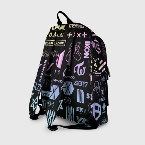 Рюкзак 3D с принтом K-pop лого исполнителей, вид сзади #1