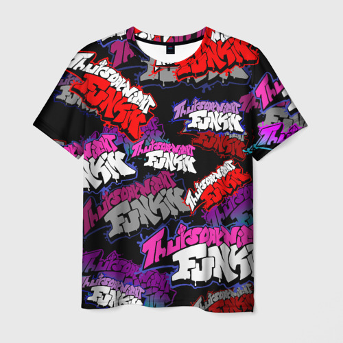 Мужская футболка 3D с принтом Friday Night Funkin FNF, вид спереди #2