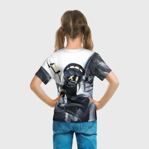 Детская футболка 3D с принтом Murder Drones n Дроны убийцы, вид сзади #2
