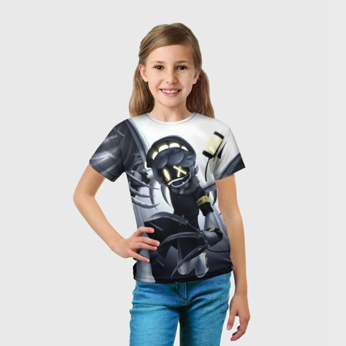 Детская футболка 3D с принтом Murder Drones n Дроны убийцы, вид сбоку #3