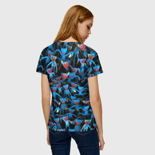 Женская футболка 3D с принтом Толпа Хагги Вагги, вид сзади #2