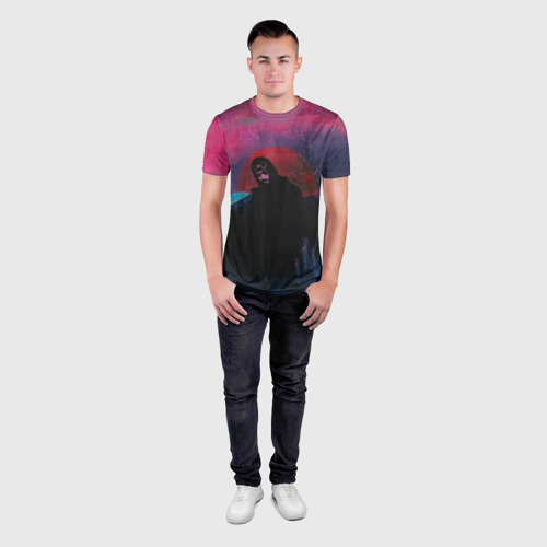 Мужская футболка 3D Slim с принтом Mnogoznaal art, вид сбоку #3