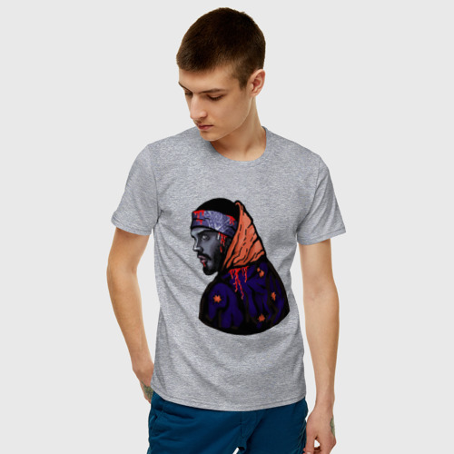Мужская футболка с принтом Опасный Многознаал, фото на моделе #1