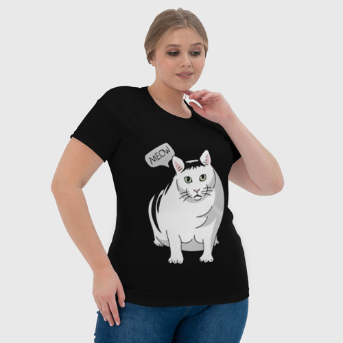 Женская футболка 3D с принтом Кот Бендер мем, фото #4