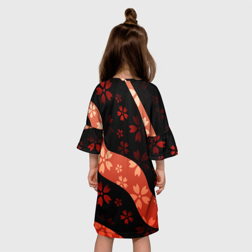 Детское платье 3D с принтом УЛЬТ ХУ ТАО | HU TAO, вид сзади #2