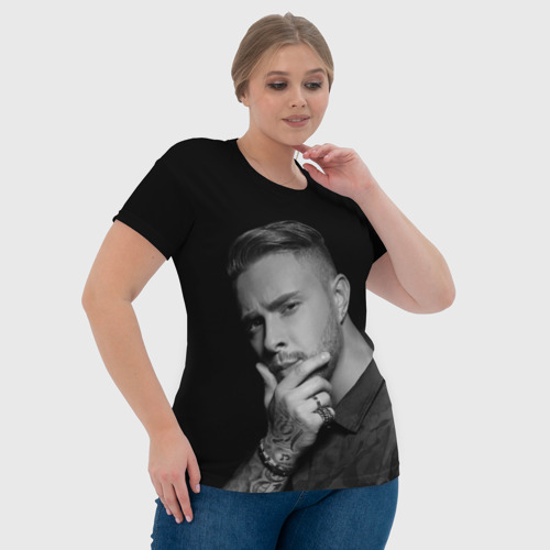 Женская футболка 3D с принтом Егор Крид Задумчивый образ, фото #4