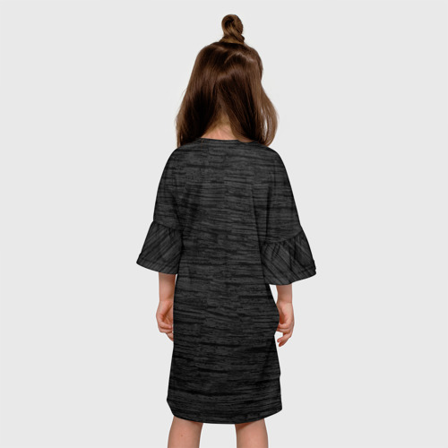 Детское платье 3D с принтом Juventus Asphalt theme, вид сзади #2