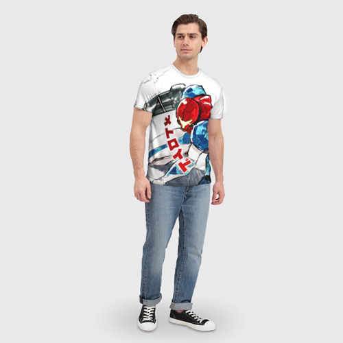 Мужская футболка 3D с принтом Metroid, вид сбоку #3