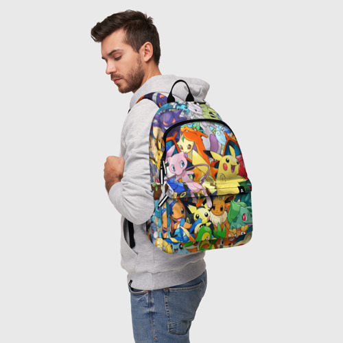 Рюкзак 3D с принтом Аниме, Покемоны все персонажи Pokemon, фото на моделе #1
