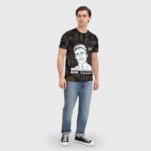 Мужская 3D футболка с принтом BILLY HERRINGTON / БИЛЛИ ХЕРРИНГТОН / GACHIMUCHI / ANIKI, вид сбоку #3