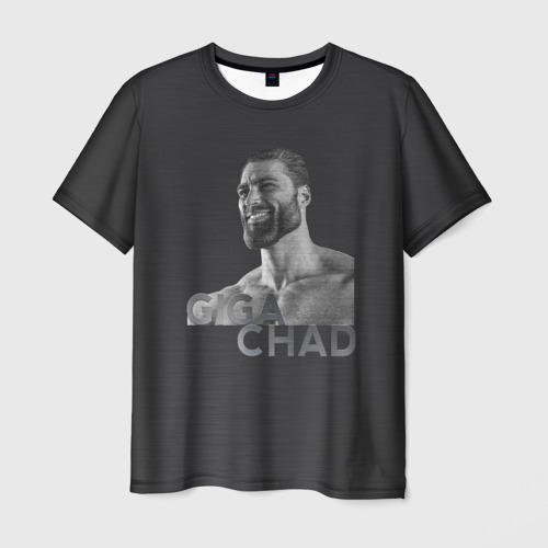 Мужская футболка 3D с принтом Giga Chad, вид спереди #2